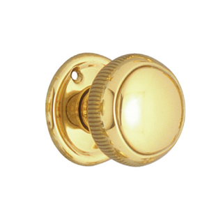 SOLID BRASS RIM LOCK KNOB SET PB