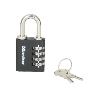 MASTER 40mm COMBINATION PADLOCK WITH KEY OVERRIDE