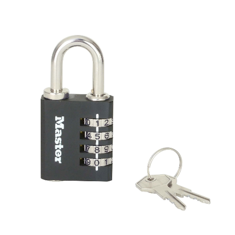 MASTER 40mm COMBINATION PADLOCK WITH KEY OVERRIDE KA