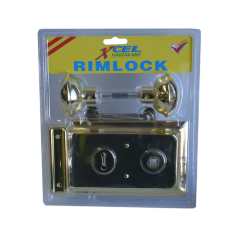 XCEL RIM LOCK ( BRASS ) WITH HANDLES XCEL