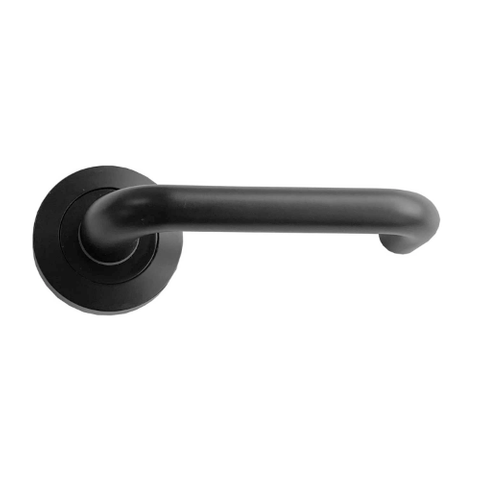 MNC COMMERCIAL ROUND ROSE LEVER 53mm PAIR BLACK