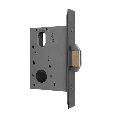 MNC MORTICE PRIMARY SLIDING DOOR DEADBOLT 60mm BLACK