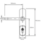 LOCKWOOD EXIDOR PANIC EXIT DEVICE EXTERNAL LOCKING LEVER