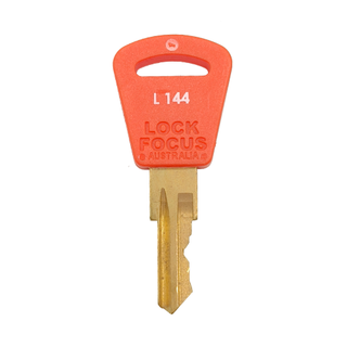 #144 FIRE KEY WITH RED HEAD / ENGRAVED