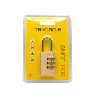 TRI CIRCLE COMBINATION PADLOCK 3 DIAL 30mm DP