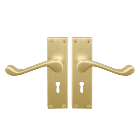 YORK LONGPLATE LEVERSET WITH STD KEYHOLE PB