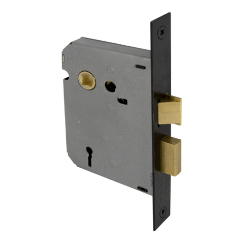 MORTICE LOCK 3 LEVER 45mm BACKSET  BLACK