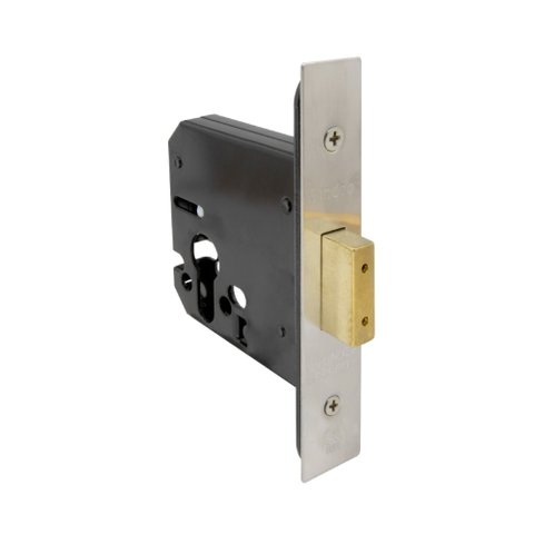 MORTICE LOCK EURO DEADBOLT 57mm BACKSET SS