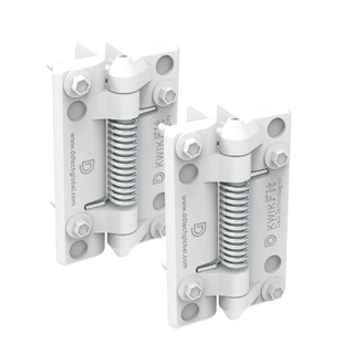 KWIK-FIT ALUMINIUM HINGE SELF CLOSING (PAIR)  WHITE