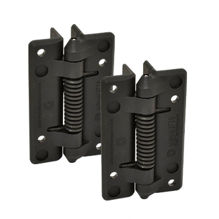 KWIK-FIT ALUMINIUM HINGE SELF CLOSING (PAIR)  BLACK