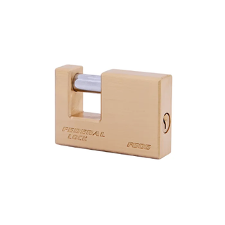 FEDERAL SOLID BRASS RECTANGLE PADLOCK KD - SPECIAL