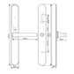 E LOK 905 ELECTRONIC SMART LOCK NARROW HANDLESET (ONLY) BLACK