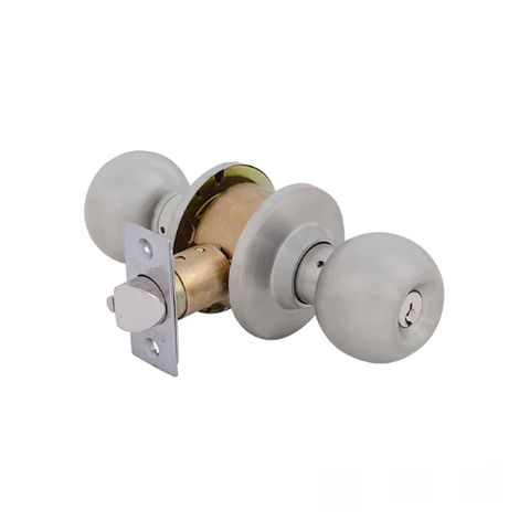 EZSET DOMESTIC ENTRANCE KNOB SET DOUBLE CYLINDER SS