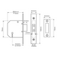 SO - UNION DEADLOCK MORTICE 3L 64mm CASE PB  - CLEARANCE