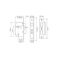 UNION MORTICE LOCK 3 LEVER 100mm CASE PB