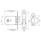SO - UNION MORTICE LATCH 63.5mm CASE CP - CLEARANCE