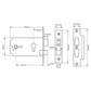 SO - UNION MORTICE LOCK EURO 152mm CASE PB - CLEARANCE