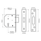 SO - UNION DEADLOCK MORTICE 5L 76mm CASE PB - CLEARANCE