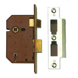 UNION MORTICE LOCK 5 LEVER 64mm CASE PB