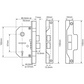 UNION MORTICE LOCK REBATED 2 LEVER  64mm CASE PB