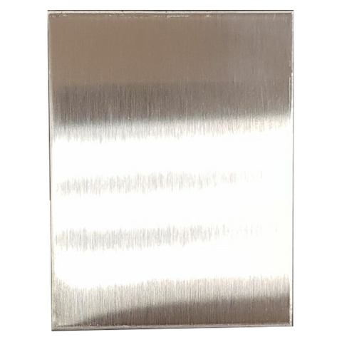 SCAR / COVER PLATE S/STEEL WITH ADHESIVE 65x50mm