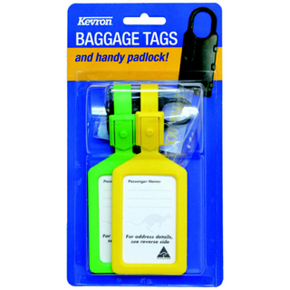 SO - KEVRON LUGGAGE TAG 2 PACK WITH CLICKTAG