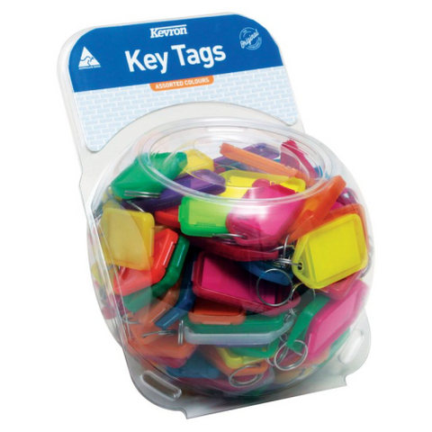 KEVRON CLICK TAG JAR / 100 ASST COLOURS - LAST STOCKS