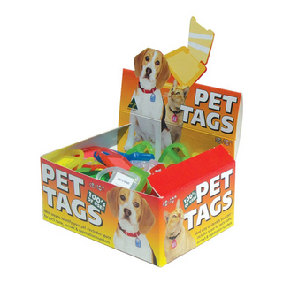 SO - KEVRON PET TAGS ASSORTED   (BOX 100)