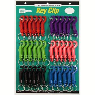 KEY CLIP PLASTIC ASST 36/CARD