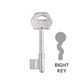 KEYBLANK 3L MORTICE RH NEW PROFILE