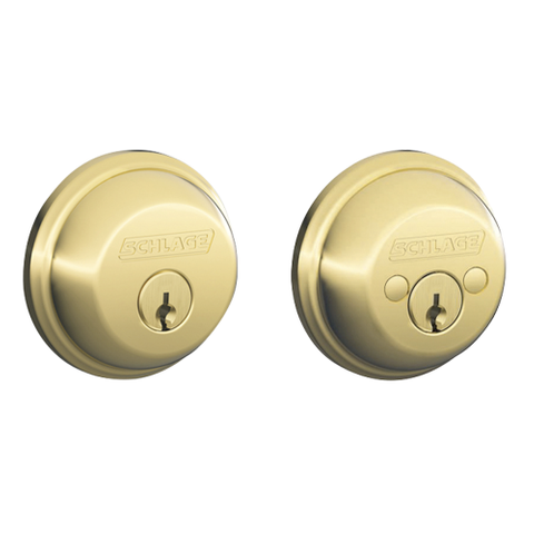 SCHLAGE B62 COMMERCIAL DEADBOLT DOUBLE CYLINDER PB