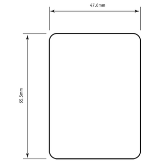 SOUBER BLANK REPAIR COVER PLATE 65.5 x 47.6mm PB (ROUNDED)