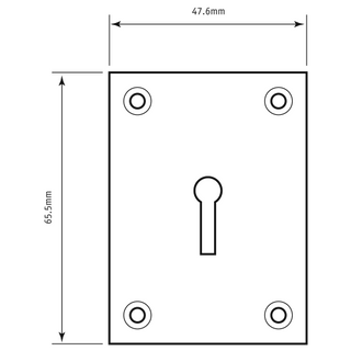 SOUBER SAFE ESCUTCHEON 65.5 x 47.6mm (SCREW ON) PB