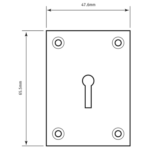 SOUBER SAFE ESCUTCHEON 65.5 x 47.6mm (SCREW ON) SC