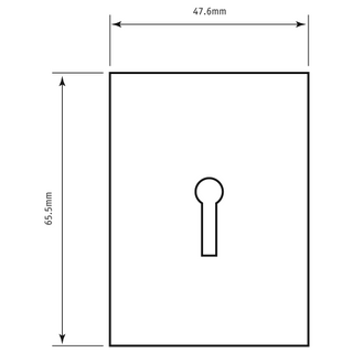 SOUBER SAFE ESCUTCHEON 65.5 x 47.6mm (STICK ON) PB