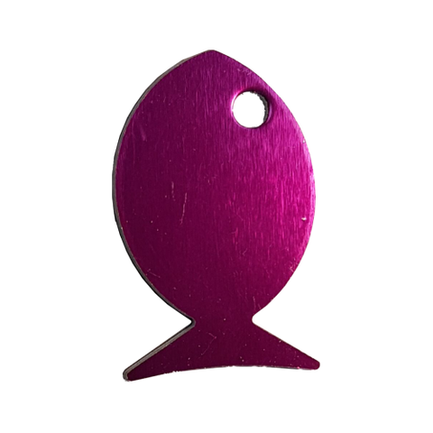 TAG ANODIZED TAG - FISH - CLEARANCE