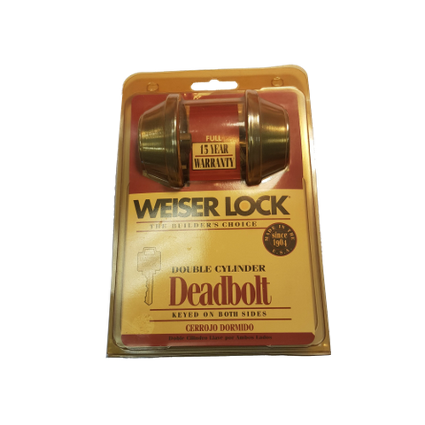 WEISER DOMESTIC DEADBOLT DOUBLE CYL SCP DP - LAST STOCKS
