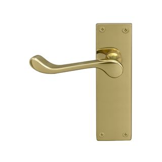 BELMONT LATCH ONLY FURNITURE LEVER SET PB