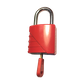 LF PADLOCK RED KA ON #144 FIRE KEY 40mm