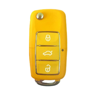 KEYDIY KD REMOTE VW STYLE 3 BUTTON YELLOW