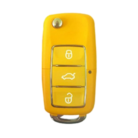 KEYDIY KD REMOTE VW STYLE 3 BUTTON YELLOW