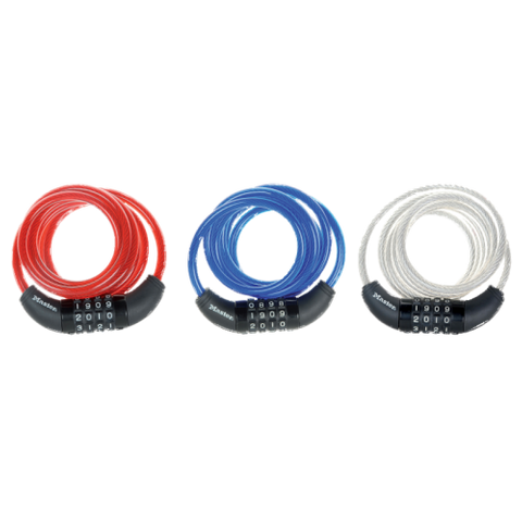 MASTER BIKE CABLE COMBINATION RESETTABLE LOCK 1.8 x 8mm