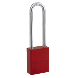 SO - MASTER ALUMINUM PADLOCK 75mm SHACKLE RED - SPECIAL