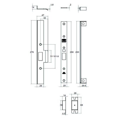 LOCKWOOD REBATE KIT ANTICLOCKWISE (5782 / 6782) SS