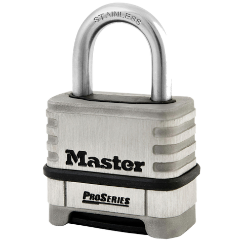 MASTER COMBINATION MARINE PADLOCK 57mm STAINLESS STEEL