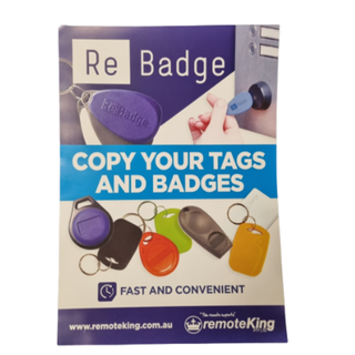 POSTER - A3 - REBADGE - COPY YOUR TAGS AND BADGES