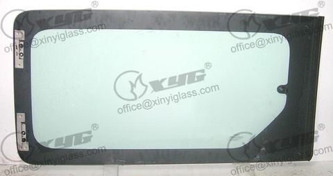 RH SIDE SLIDING DR GLASS (1 HOLE) GREEN