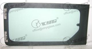 RH SIDE SLIDING DR GLASS (1 HOLE) GREEN