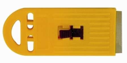 YELLOW PLASTIC SINGLE EDGE SCRAPER 208