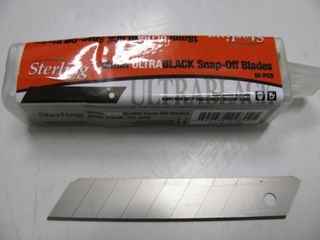 ULTRA BLACK 18MM S/OFF BLADES (PK 50)